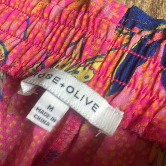 Tropical Bundle 2 piece set Blue Lace Crop Top and Pink Floral Pants - Picture 5 of 8